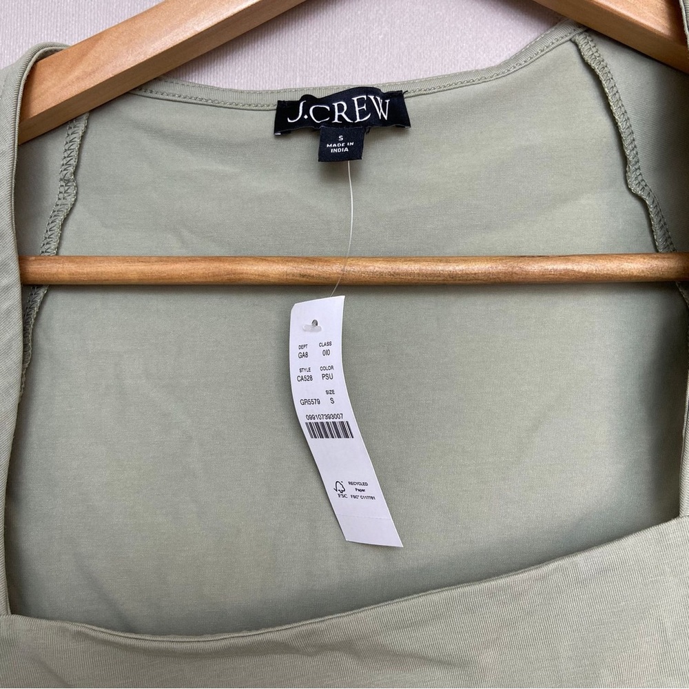 J. Crew Soft Green Cap Sleeve Blouse - Picture 5 of 8